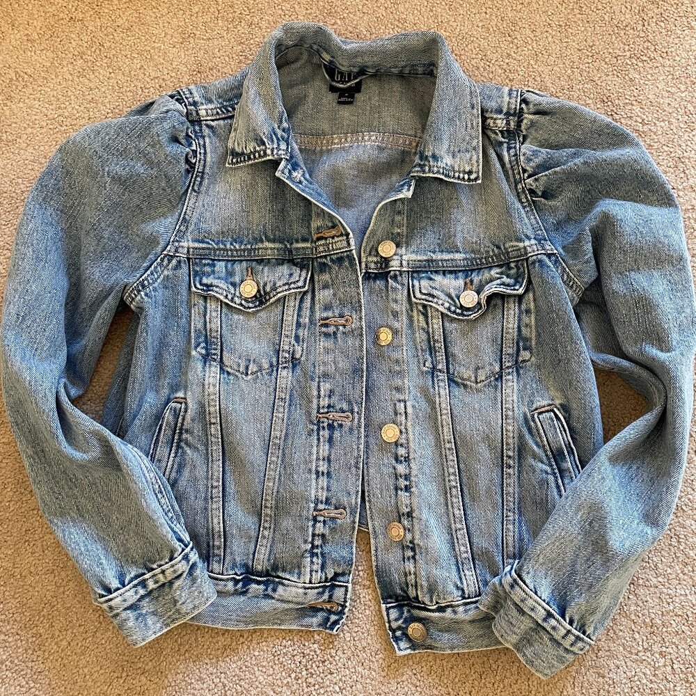Gap Puff Sleeve Denim Jacket
